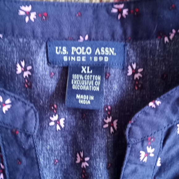 US Polo Assn Boho cotton tie top size XL - Picture 2 of 4